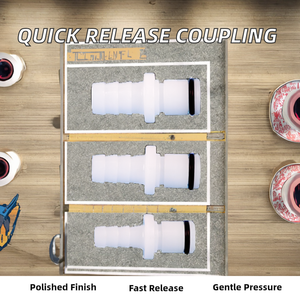 Accouplement d'arbre à déconnexion rapide à surface lisse à basse pression en plastique mâle JU Factory - Product Image 2