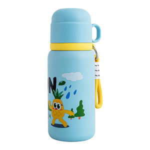Cloud Warm Double Drink Cup 316 Stainless Steel Thermos For Children With Two Lids Back To School Use - Product Image 3