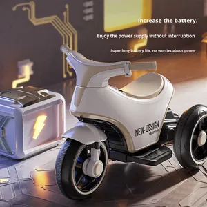 <span class=keywords><strong>Moto</strong></span> <span class=keywords><strong>électrique</strong></span> pour enfants, tricycle en plastique, télécommande, batterie rechargeable, voiture pour garçons et filles - Product Image 2