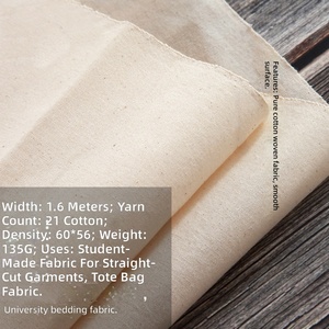 Tessuto 100% Cotone <span class=keywords><strong>Ecru</strong></span> Naturale, Broccato Tessuto a Trama Solida di Peso Medio, Tessuto Ecotton per Abbigliamento - Product Image 3