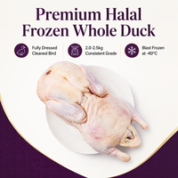 Canard entier halal surgelé, entièrement éviscéré, sans entrailles, surgelé IQF, surgelé par éclatement, vente en gros, fournisseur d'exportation de volailles