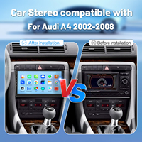 Reproductor Multimedia para Auto con Pantalla Táctil IPS de 9 Pulgadas, GPS, Carplay, Bluetooth, Radio para Audi A4/S4/RS4 2000-2009