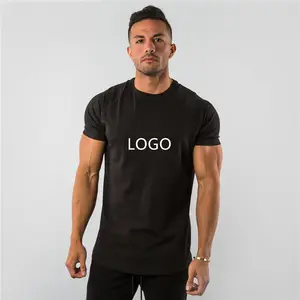 도매 주문 t-셔츠 인쇄 주문 t-셔츠 자유로운 로고 운동 착용 체육관 의류 적당 의복 보통 공백 남자 T-셔츠