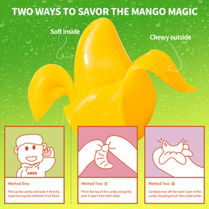 Amos Peelerz <strong>Candy</strong> Gummy Peelable Mango Sweet Peeling Mango Original Flavored Peeled Gummy <strong>Candy</strong> - Product Image 5