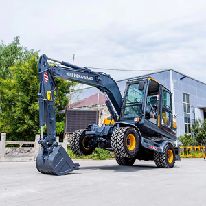 8 Ton Wheel Excavator with <b>Engine</b> Gear Hydraulic Digger for Trenching Digging Core Construction Component - Product Image 3
