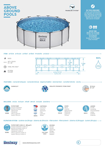Ensemble de <span class=keywords><strong>piscine</strong></span> <span class=keywords><strong>hors</strong></span> <span class=keywords><strong>sol</strong></span> <span class=keywords><strong>Bestway</strong></span> 12' X 48'/3.66m X 1.22m, <span class=keywords><strong>piscine</strong></span> ronde avec <span class=keywords><strong>pompe</strong></span> <span class=keywords><strong>pour</strong></span> usage familial - Product Image 3