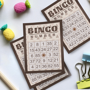 Impression personnalisée 40 pièces de cartes de <span class=keywords><strong>bingo</strong></span> faciles à lire 75 jetons de nombre jeu de cartes activité de jeu de société - Product Image 2