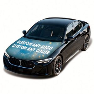 ผ้าคลุมฝากระโปรงรถยนต์แบบพรีเมียมสั่งทำพิเศษ ผ้าโพลีเอสเตอร์ยืดหยุ่น 100% สำหรับเครื่องยนต์  ออกแบบได้ทุกแบบ  ติดตั้งกับกระจกมองหลังได้ ทนทาน - Product Image 1