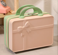 Valise de voyage rigide ABS portable avec fermeture éclair, idéale pour le maquillage et les cosmétiques, organiseur de bagages tendance