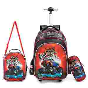 Zaino per bambini di nuova moda Set borsa da scuola Trolley di alta qualità per ragazzi Set completo di 11 anni - Product Image 1