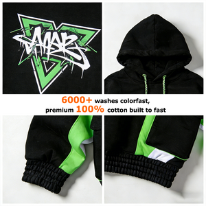 โรงงานผลิตเสื้อผ้าสั่งทำ เสื้อฮู้ดดี้สไตล์วินเทจ กระเป๋าคาร์โก้ สตรีทแวร์ ทรงหลวม พิมพ์ลายสกรีน ผ้าเฟรนช์เทอร์รี่ ป้องกันขนร่วง 420GSM สำหรับผู้ชาย - Product Image 2