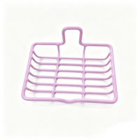 Porte-savon auto-drainant avec double fond carré pour lavabo et douche, en métal antirouille