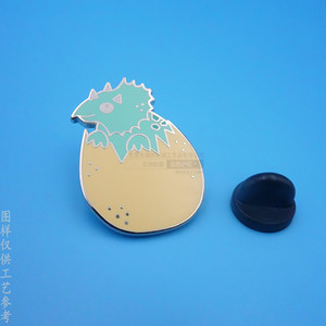 Broche de aleación de zinc con diseño de dinosaurio de dibujos animados, hecho a medida para niños, regalo con cierre de mariposa - Product Image 2