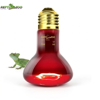 Lampe chauffante infrarouge REPTIZOO 75W rouge avec culot E27 E26 pour dragon barbu, gecko, serpent, tortue, poulailler