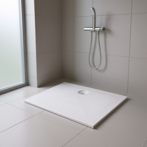 Receveur de douche rectangulaire en céramique blanc mat 70 x 100 cm H3.6 - Product Image 3