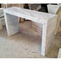 Table console moderne de luxe avec plateau en marbre blanc, salon, couloir, entrée pour maison, hôtel, résidence, hall ou villa, extensible