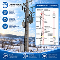 Disjoncteur numérique monté sur poteau 4 pôles D165T D265T 440V 165A 265A pour la protection des transformateurs MT/AT ruraux