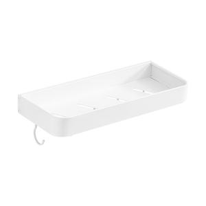 Estante de Almacenamiento Metálico Blanco para Montar en la Pared, Rectangular, Multifuncional, Organizador de Condimentos para Cocina y Baño - Product Image 1