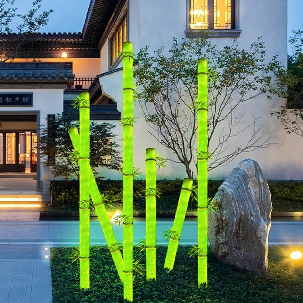 LED Grne Bambuslichter Auenbereich IP65, Gartenbeleuchtung 10W