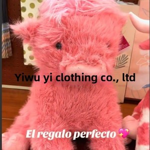 Nouveau produit transfrontalier : Adorable peluche vache des Highlands rose avec rembourrage en coton PP, 31cm-50cm, pour la Saint-Valentin - Product Image 3