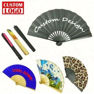 Éventails pliants japonais et chinois vintage, personnalisés avec logo imprimé, promotionnels, grands, en bambou - Product Image 6
