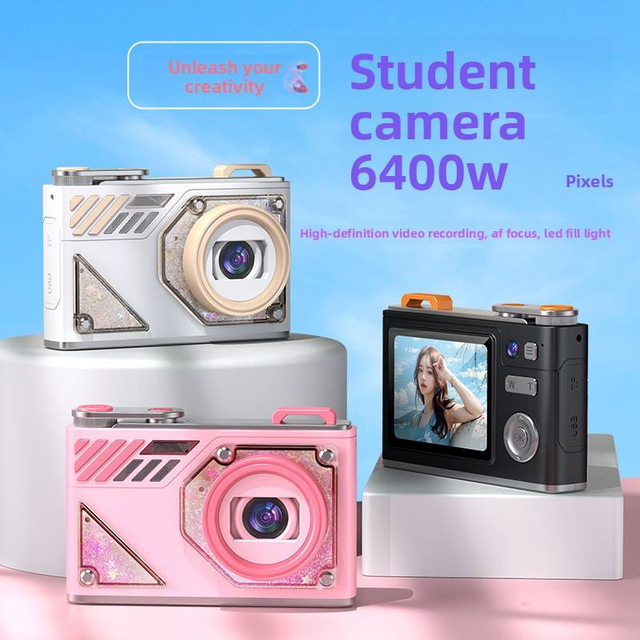 Selfie VLOG Retro Student Campus Entry CCD Quicksand Pocket Mini Digital Camera 50MP 8x Optical Zoom Image HD Double Camera