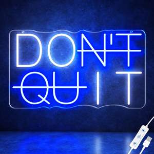 Letrero Luminoso LED 'DONT QUIT' para Decoración de Pared, Regulable, para Hogar, Centro Comercial, Cuarto de Hombre, Oficina, Gimnasio - Product Image 2