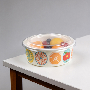 Vente directe d'usine, contenants jetables pour salades et restauration rapide, en papier kraft, avec logo personnalisé imprimé, 500 ml, 750 ml, 900 ml, 1000 ml - Product Image 1