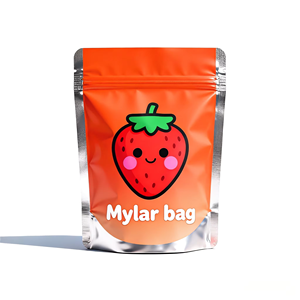 Custom Printed Matte 3.5g <b>Zip</b>-Lock Mylar <b>Bag</b> Child Resistant Biodegradable Plastic Holographic Herb Smell Proof Mylar <b>Bag</b> - Product Image 1