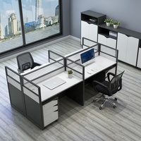 Meubles de bureau en gros d'usine, bureau d'hôpital, table de séparation de bureau, bureau d'ordinateur pour 4 personnes, personnel