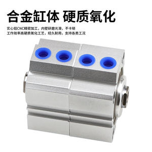 Cylindre pneumatique à double tête synchronisé étape par étape SDAW32/505/10/15/20/25/30/40/50 de type fin avec composant de noyau de piston - Product Image 3