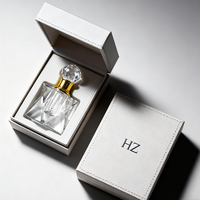 Flacon de parfum à l'huile d'oud arabe de luxe de 3 ml avec compte-gouttes, bâtonnet en verre et boîte