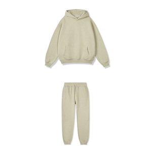 350G Cotton Blend Fleece Winter Hoodie & Pant Set | ODM Supply | Sporty Loungewear for Gym & Daily Use - Product Image 4