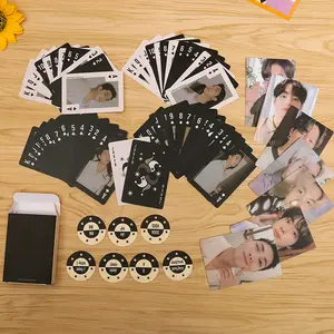 Kpop Bangtan Boys Global Fanclub Membership PVC Photo Cards World Tour JK JM V Names Poker Chips Set