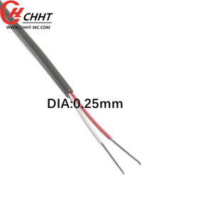 Cable Termopar Aislado CHHT Retardante de Llama PFA Tipo J, Conductor Trenzado Positivo <span class=keywords><strong>Fe</strong></span>/Negativo Cu-Ni para Temperatura - Product Image 2