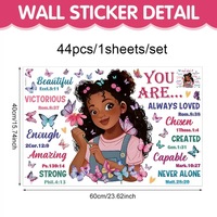 Adesivi Murali Impermeabili con Citazioni Motivazionali per Camere di Ragazze, Decorazioni Autoadesive in PVC Ecologico