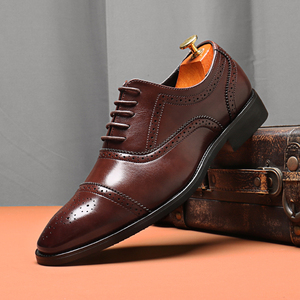 Chaussures de Costume Homme Grande Taille 38-47 Noires Marron Oxford pour Affaires et Mariages - Product Image 5