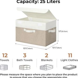 Linen Patchwork <b>Storage</b> <b>Box</b> Customizable Size for Toy Organizing Home <b>Storage</b> <b>Bin</b> Multi Purpose Organizer <b>Box</b> - Product Image 3