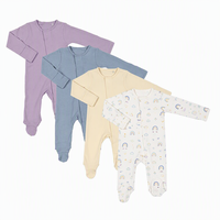 Barboteuse magnétique pour bébé Vêtements magnétiques en coton biologique Pyjamas d'été pour enfants Dormeur pour nouveau-né Onesies avec pieds