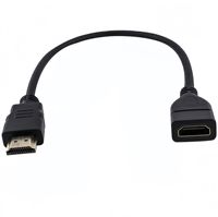 Câble d'extension mâle-femelle 4K60Hz, cordon court de 0,15 m, connecteur plaqué or 24K, conducteur OFC