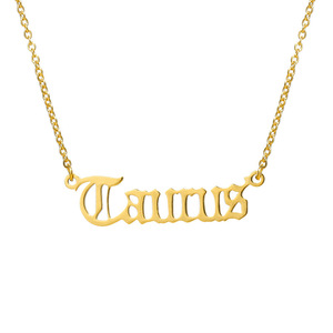 <span class=keywords><strong>2023</strong></span> nuevo colgante signos del zodiaco collares 18K oro Acero inoxidable oro 12 collar del zodiaco - Product Image 2
