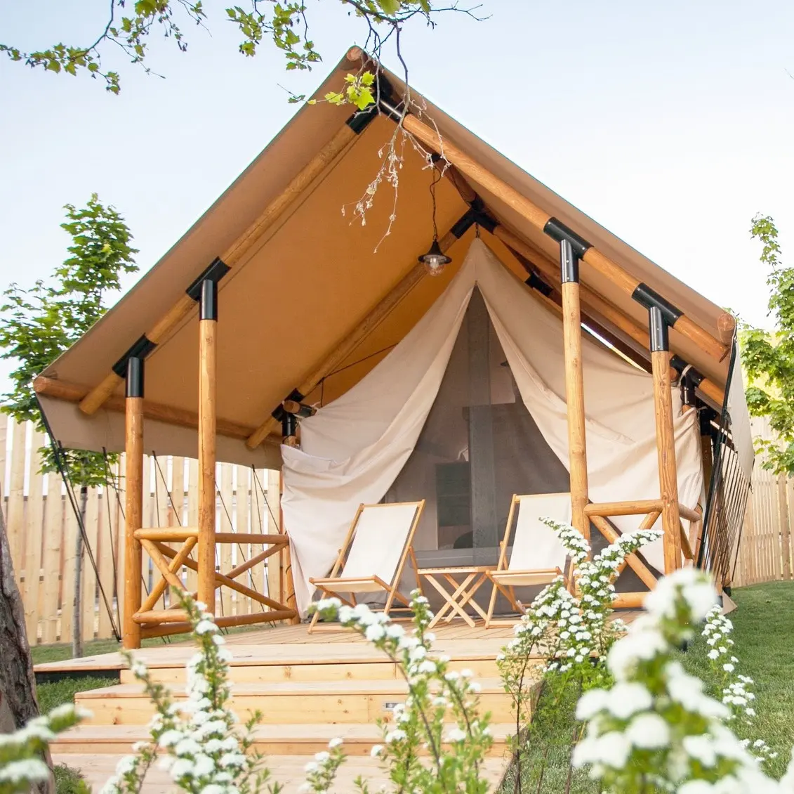 Hoch leistungs 100% wasserdichtes Zelt Glamping Safari Luxus haus Zelte zu verkaufen