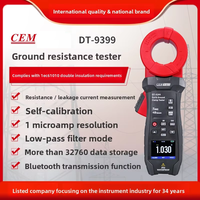 CEM HuaShengChang True RMS Clamp Meter Pengukur Resistansi Tanah Presisi Tinggi Digital Resistance Meter DT-9399 Buatan Tanah Besar