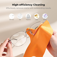 Chiffon de nettoyage pour lentilles K&F CONCEPT MC01, lavable et réutilisable, en microfibre haute densité, pour lunettes, objectifs d'appareil photo, nettoyage d'écrans