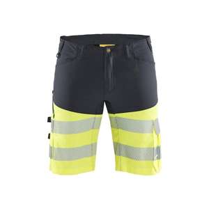 BLAKLADER - 154118119633C62 <b>Hi</b>-<b>Vis</b> <b>shorts</b> stretch Mid grey/Yellow - EAN 7330509785799 <b>HI</b>-<b>VIS</b> WORKWEAR - Product Image 1