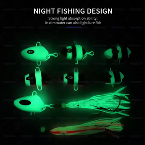 Newbility Squid Jupe Slow <span class=keywords><strong>Tai</strong></span> Switch Jigging 100g-300g Leurre de pêche ciblé pour la truite Bass Carp Shark <span class=keywords><strong>Jig</strong></span> Head Hook - Product Image 3