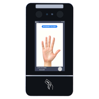 Clavier de contrôle d'accès par reconnaissance de veine palmaire, RFID et code QR avec écran LCD 4,3 pouces
