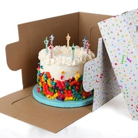 Boîte à gâteau jetable écologique personnalisable avec lamination mate et doublure en éponge gaufrée, logo personnalisé, design de fenêtre longue durée