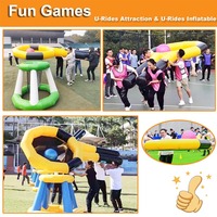 Jeu de sport interactif, raquette de tennis gonflable, jeu de course, jeux de team building, jeux de plein air, aire de jeux publique, U-Rides SP-209 CE