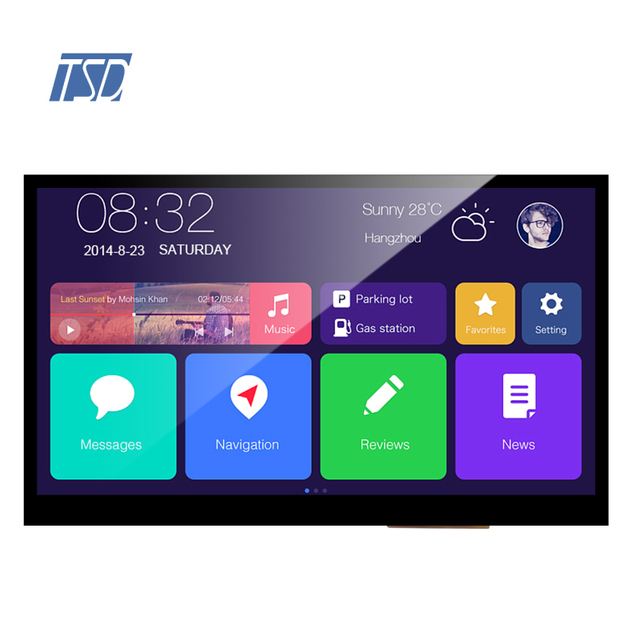 10.1'' 10.1 Inch 1024x600 Resolution IPS LVDS USB I2C Interface TFT LCD Display With PCAP Capacitive Touch Panel